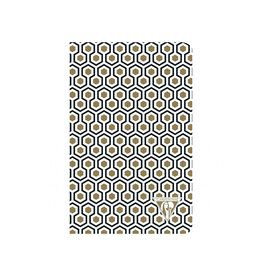 Clairefontaine Honeycomb Pattern Gold & Black Neo Deco Lined A5 Notebook