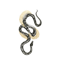 Tattly Shimmering Snake Gold Temporary Tattoo Pair