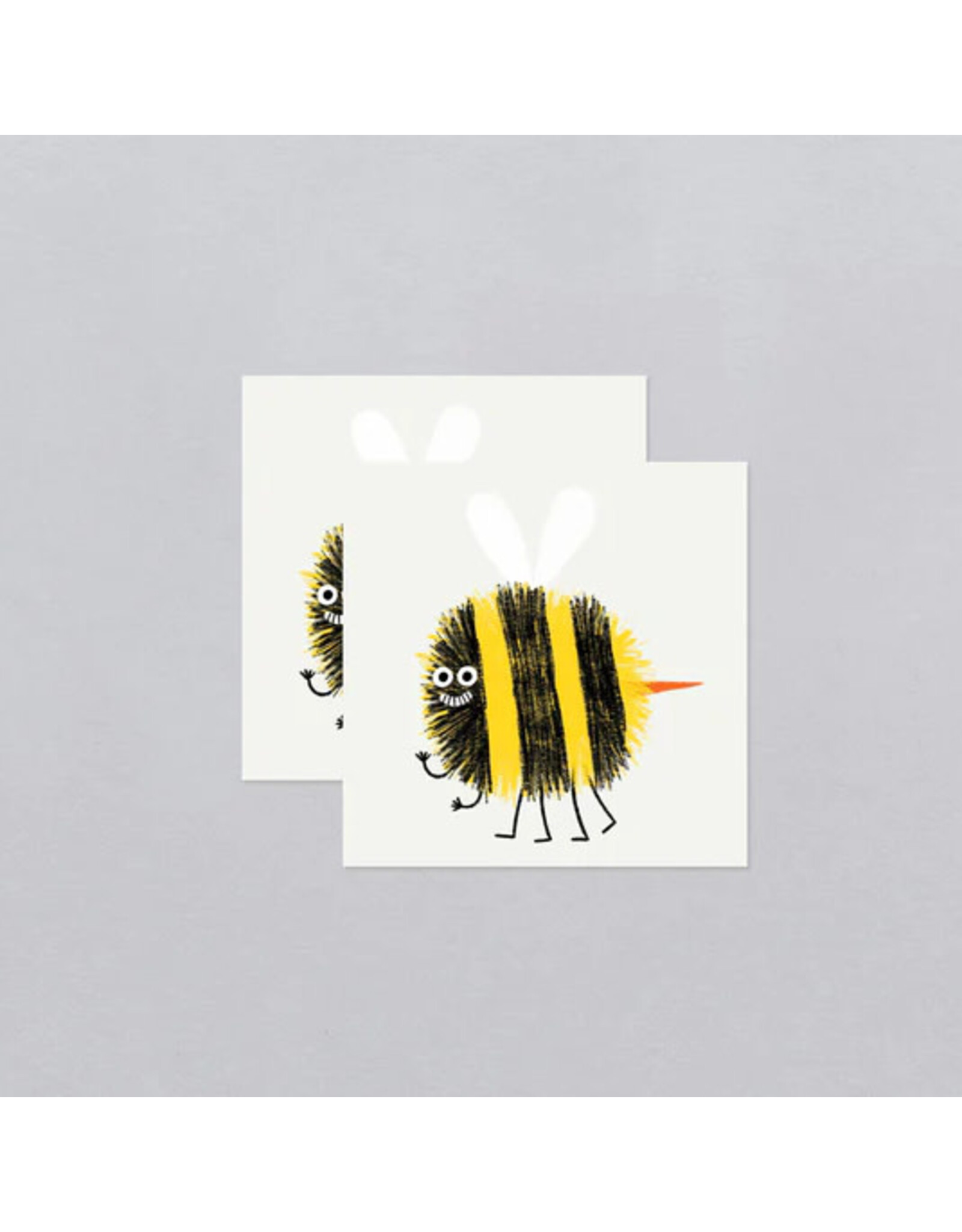 Tattly Smiley Bee Temporary Tattoo Pair