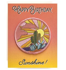 Antiquaria Cactus Sunset Birthday Patch Notecard