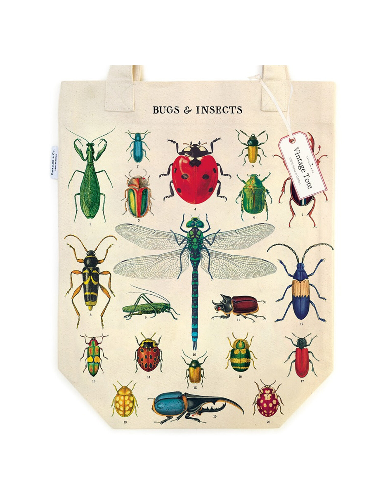 Cavallini Papers & Co. Insects Tote Bag
