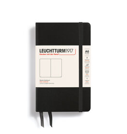 Leuchtturm1917 Black A6 Hardcover Plain Pocket Notebook