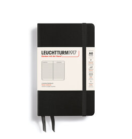 Leuchtturm1917 Black A6 Hardcover Ruled Pocket Notebook