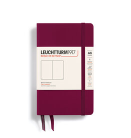 Leuchtturm1917 Port Red A6 Hardcover Plain Pocket Notebook