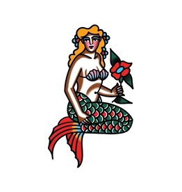 Tattly Sea Maiden Temporary Tattoo Pair