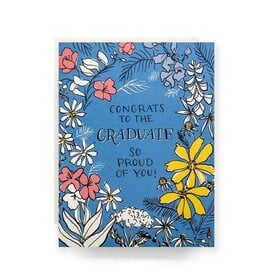 Antiquaria Floral Toile Graduate A2 Greeting Notecard