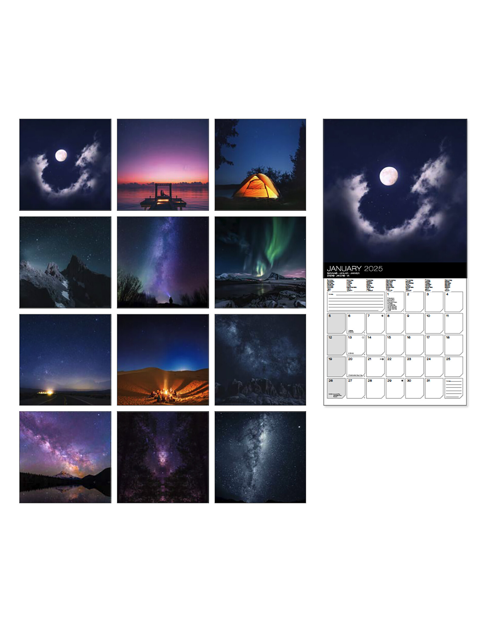 Allaluna 2025 Night Sky Wall Calendar