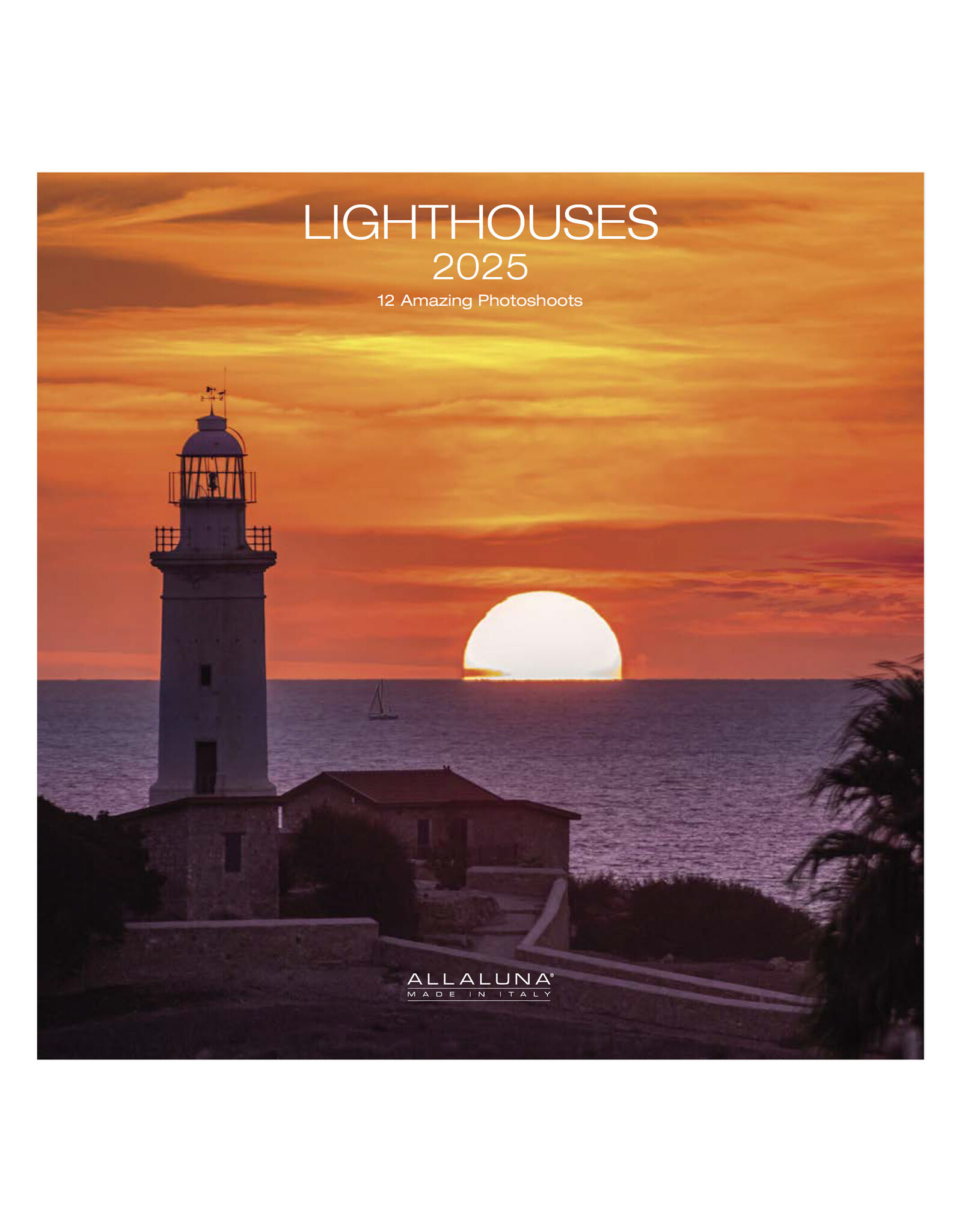 Allaluna 2025 Lighthouses Wall Calendar