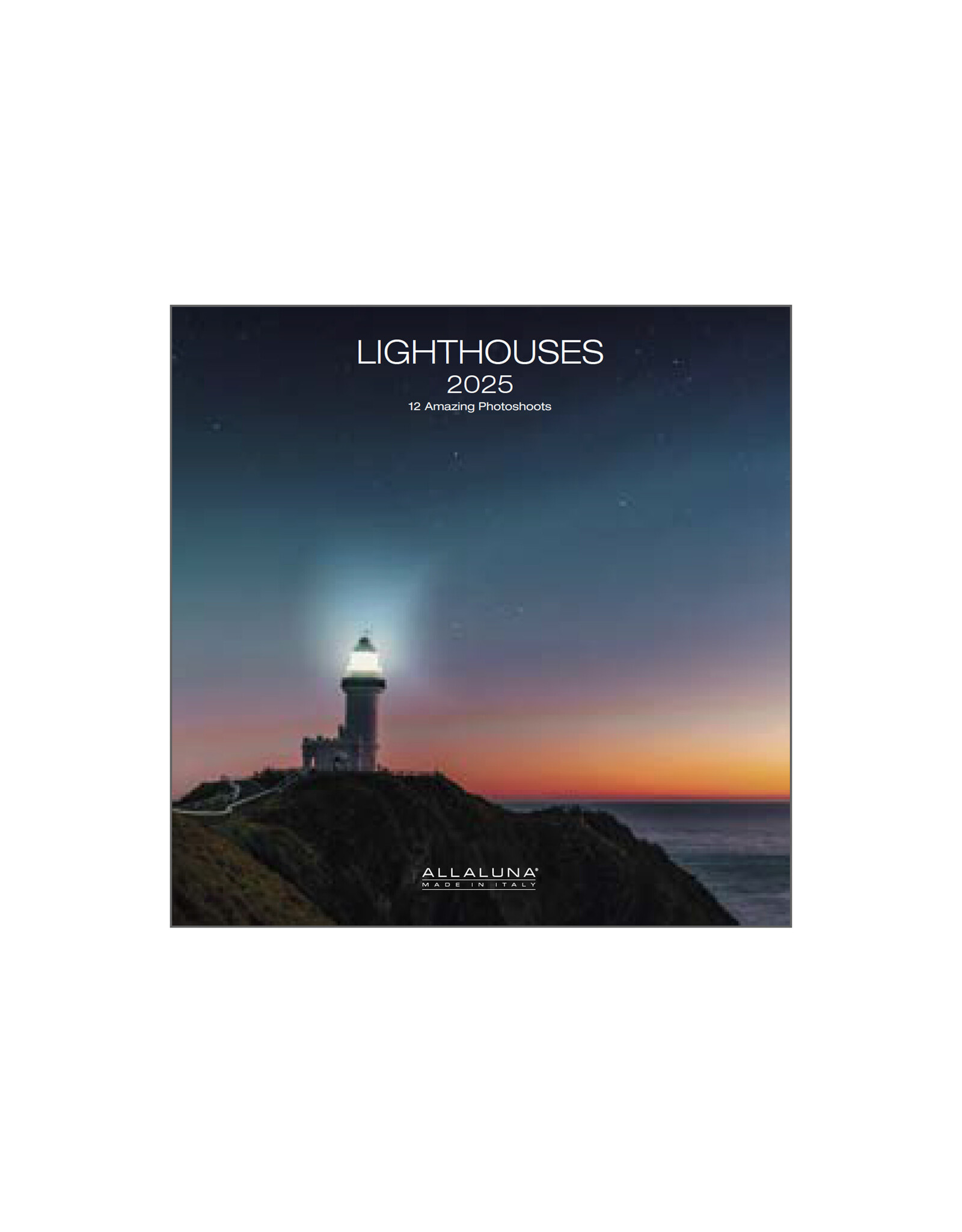 Allaluna 2025 Lighthouses Small Wall Calendar
