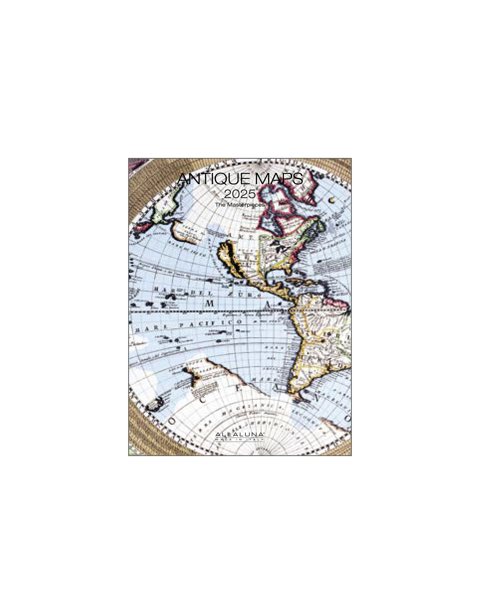 Allaluna Antique Maps 2025 Desk Calendar