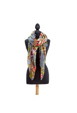 Poppies and Peacocks Scarf