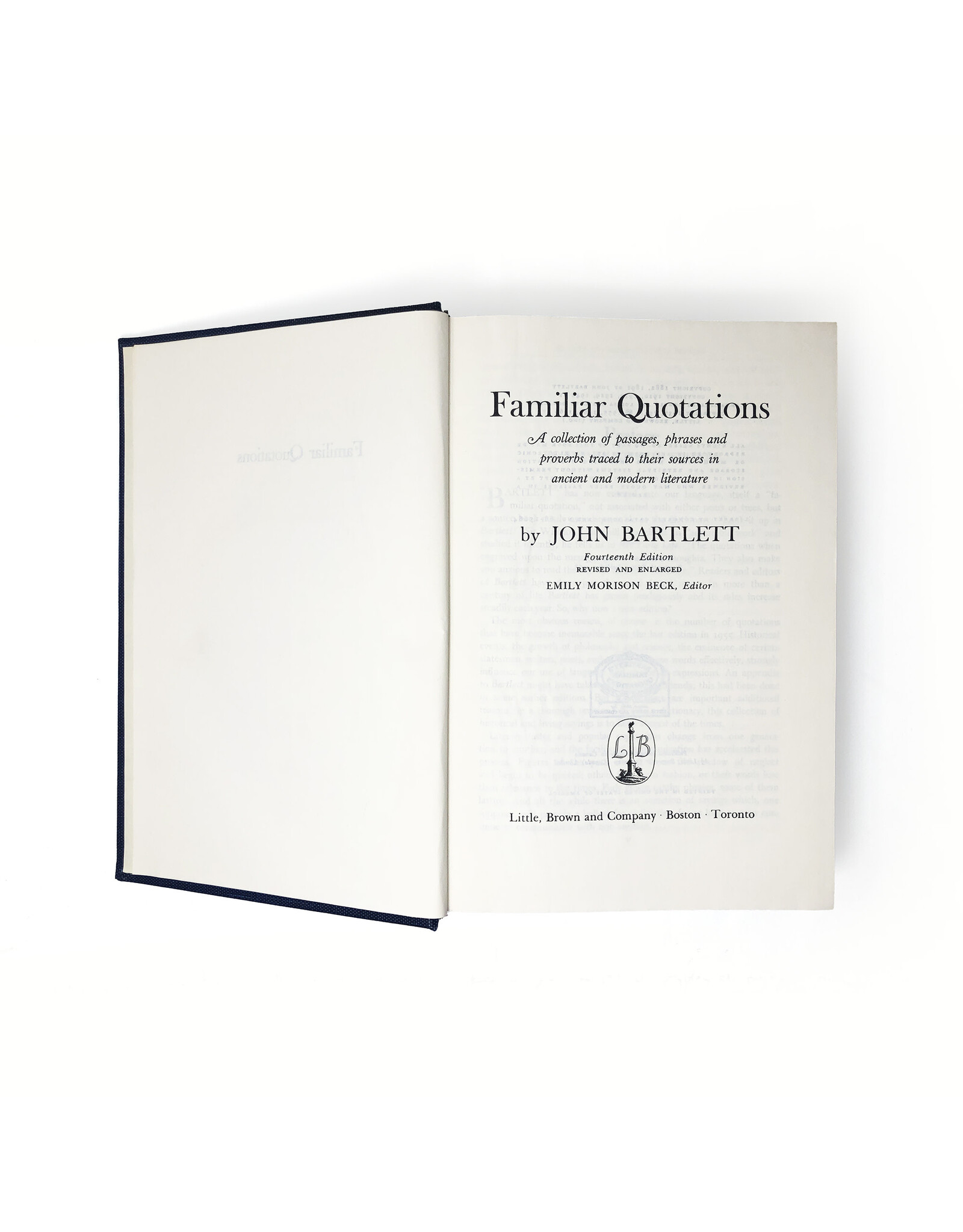 Little, Brown & Co. Familiar Quotations, 14th Edition