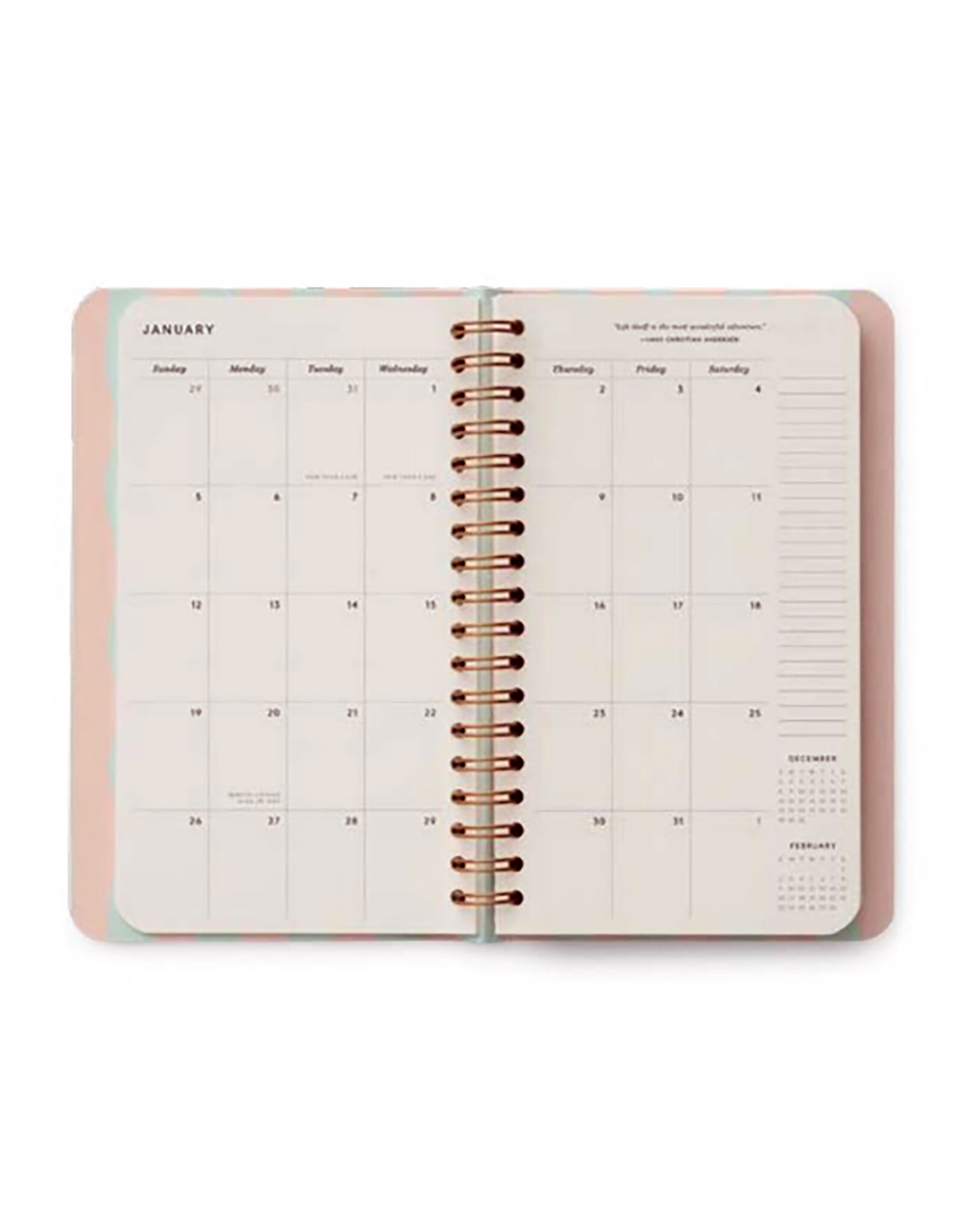 Rifle Paper Co. 2025 Roses 12-Month Spiral Pocket Planner