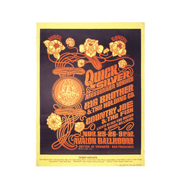 Family Dog Productions Quicksilver Messenger Service Big Brother & the Holding Co. Country Joe & the Fish Avalon Ballroom Vintage Concert Poster No.36 November 1966