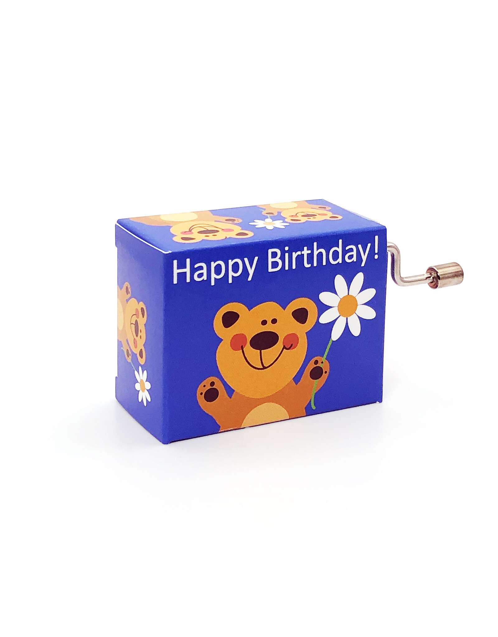Fridolin Bear With Flower Happy Birthday Music Box