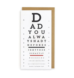 Wild Ink Press Eye Chart Dad Foresight Notecard