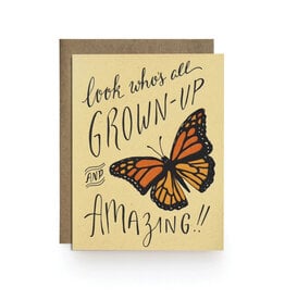 Wild Ink Press Grown Up Butterfly A2 Birthday  Notecard