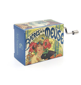 Fridolin Bières de la Meuse French Cancan Mucha Art Nouveau Music Box