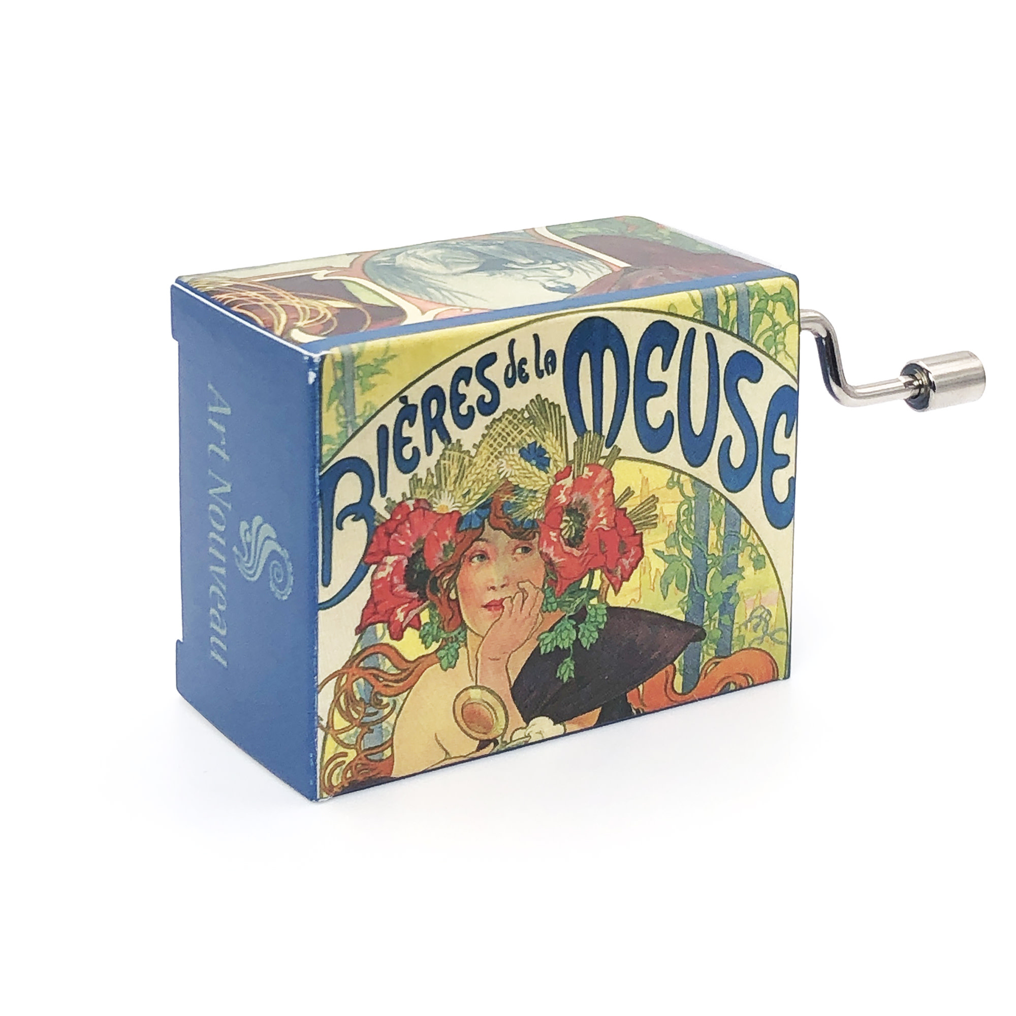 Bières de la Meuse French Cancan Mucha Art Nouveau Music Box