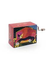 Fridolin Cat on Sofa Night Music Beethoven Music Box