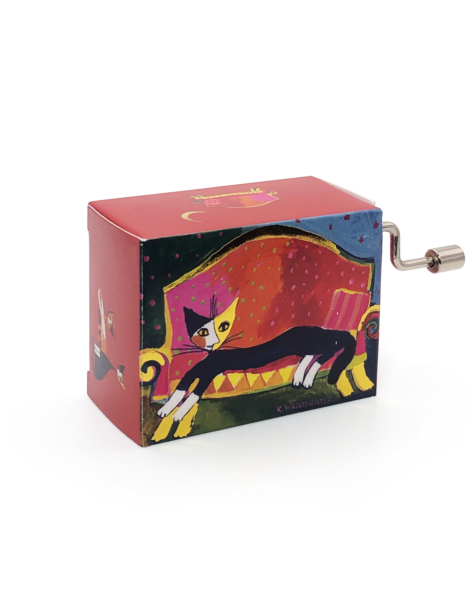 Fridolin Cat on Sofa Night Music Beethoven Music Box