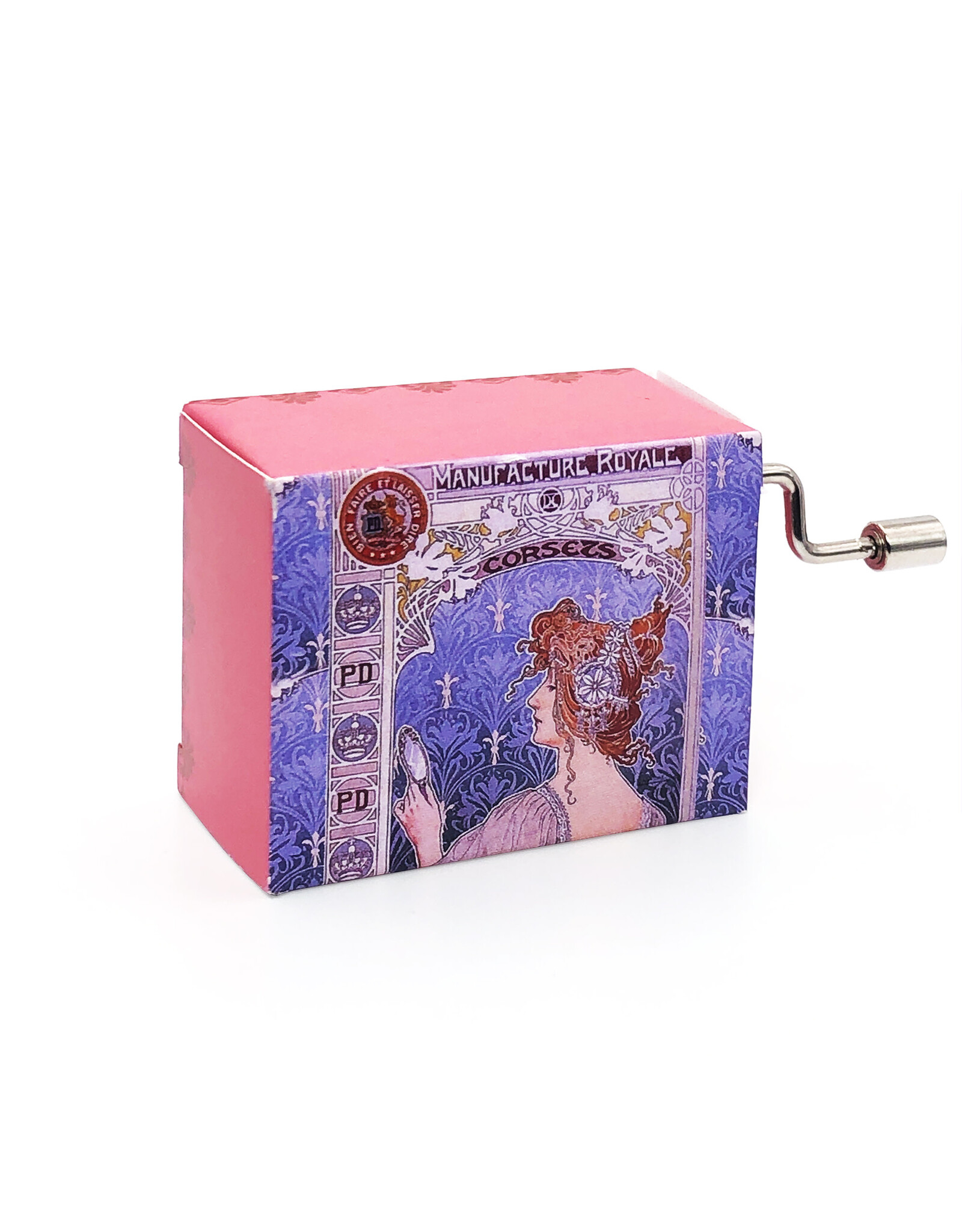 Fridolin Art Nouveau Purple La Vie en Rose Mucha Music Box