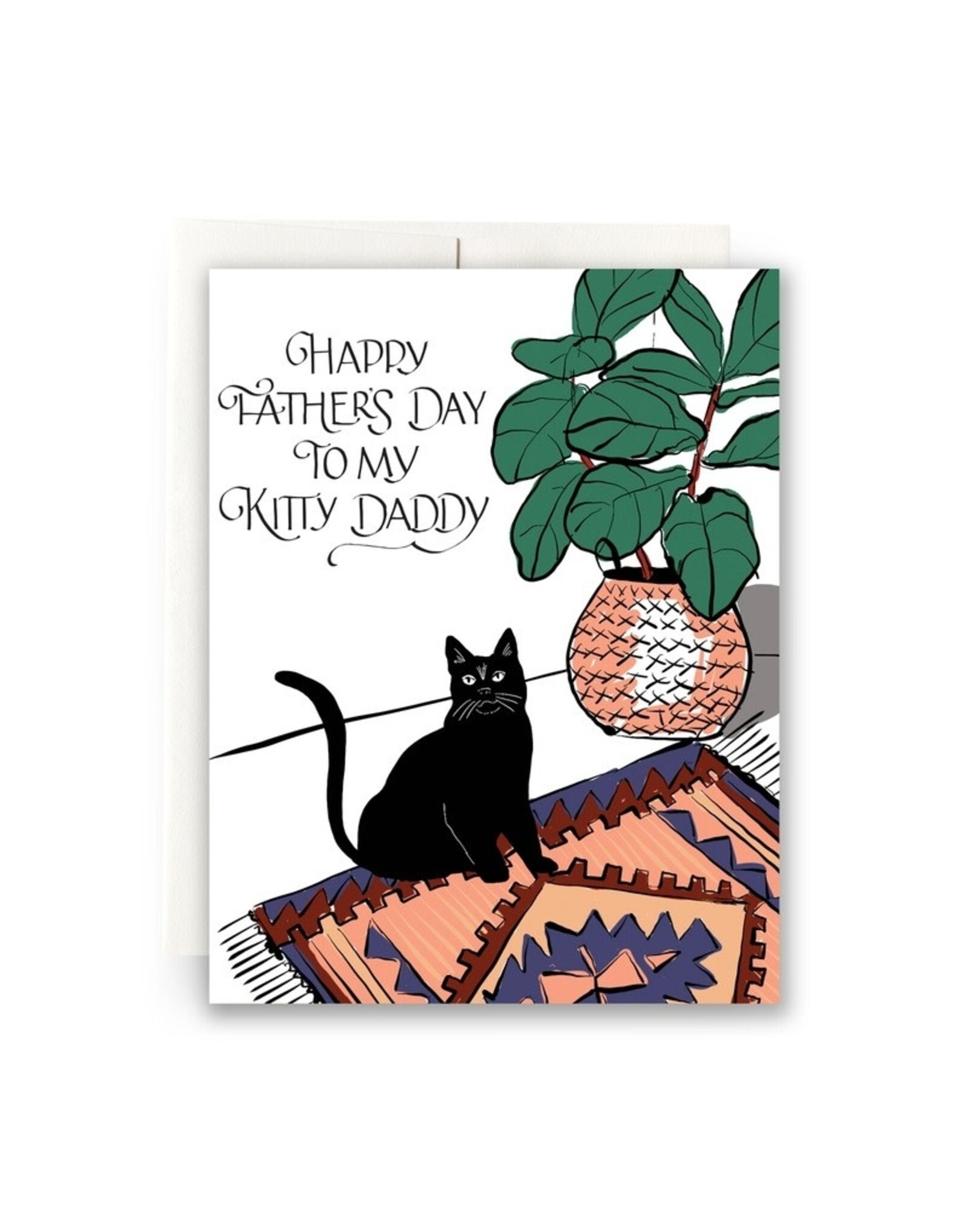 Antiquaria Kitty Daddy A2 Notecard