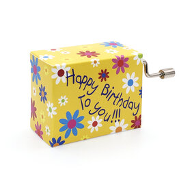 Fridolin Happy Birthday with Flowers Music Box