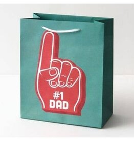 Paper Source Medium #1 Dad Foam Finger Gift Bag
