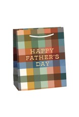 Paper Source Medium Plaid Happy Father's Day Gift Bag