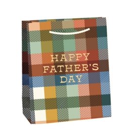 Paper Source Medium Plaid Happy Father's Day Gift Bag