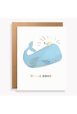 Paper Source Whale Done Graduation A2 Notecard