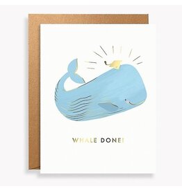 Paper Source Whale Done Graduation A2 Notecard