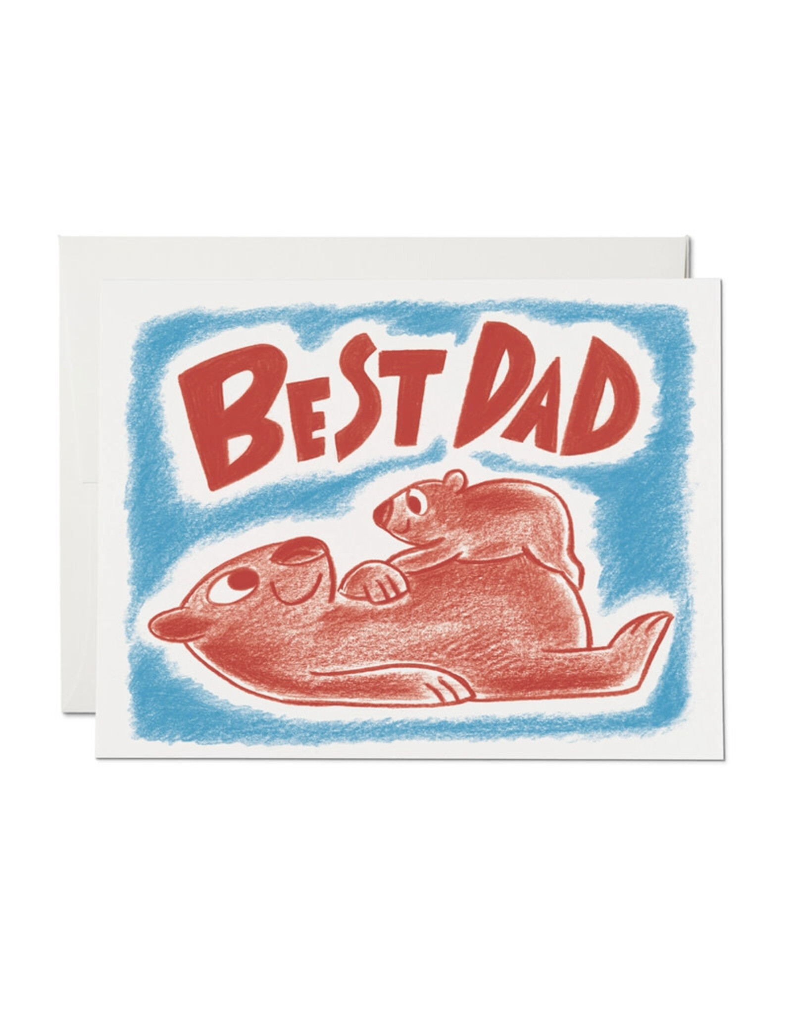 Red Cap Cards Wombat Dad A2 Notecard