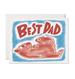Red Cap Cards Wombat Dad A2 Notecard