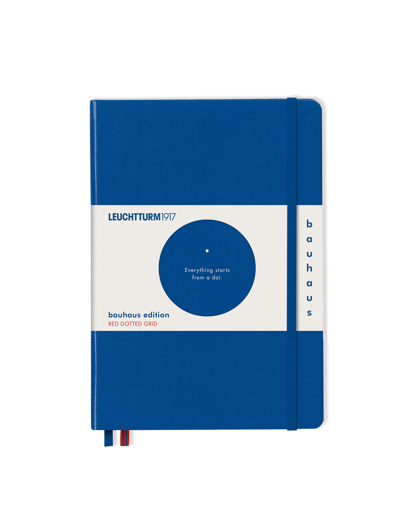 Leuchtturm1917 Hardcover Medium A5 Notebook Royal Blue with Red Dotted Grid Bauhaus Edition