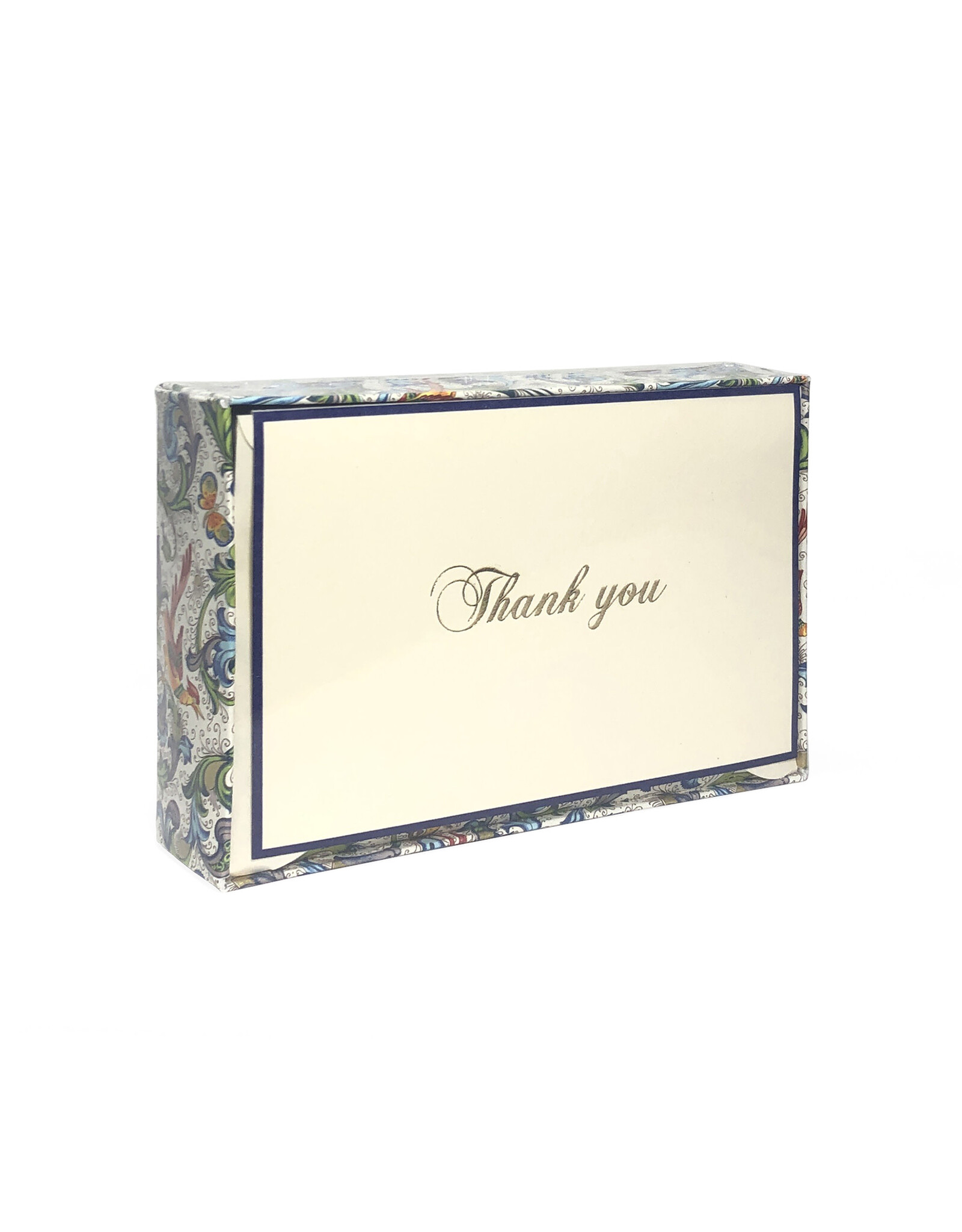 Rossi Florentine Box Birds of 8 Thank You  Notecards & Lined Envelopes
