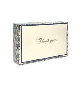 Rossi Birds Florentine Box of 8  Thank You Notecards & Lined Envelopes