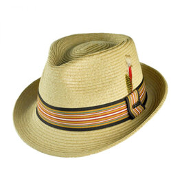 Jaxon Hats, Inc. XL Ridley Toyo Straw Natural Trilby Fedora Hat