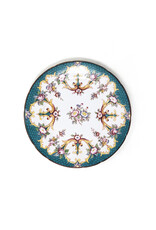 Sarreguemines Vaisselle Antique Faienceware Green & Yellow Plate