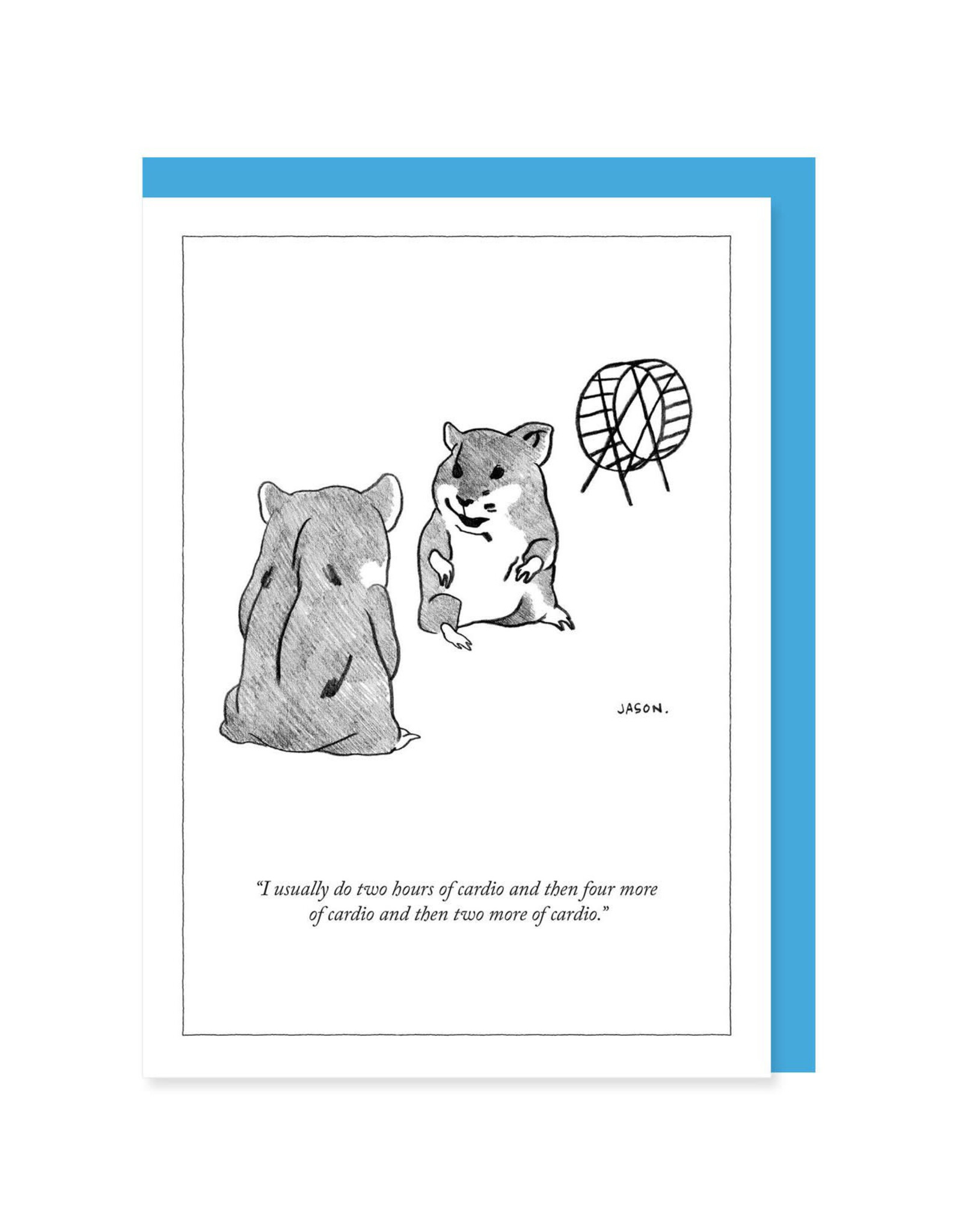 The New Yorker Cardio New Yorker A7 Cartoon Notecard