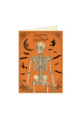 Cavallini Papers & Co. Halloween Skeleton Greeting Notecard