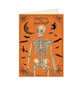 Cavallini Papers & Co. Halloween Skeleton Greeting Notecard