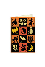 Cavallini Papers & Co. Halloween Checkerboard Greeting Notecard