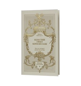 Oblation Papers & Press Sweet Newborn Babe English Lit Collection Letterpress Notecard