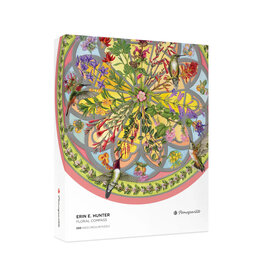 Pomegranate Erin E. Hunter: Floral Compass 500-Piece Circular Jigsaw Puzzle