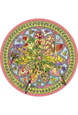 Pomegranate Erin E. Hunter: Floral Compass 500-Piece Circular Jigsaw Puzzle