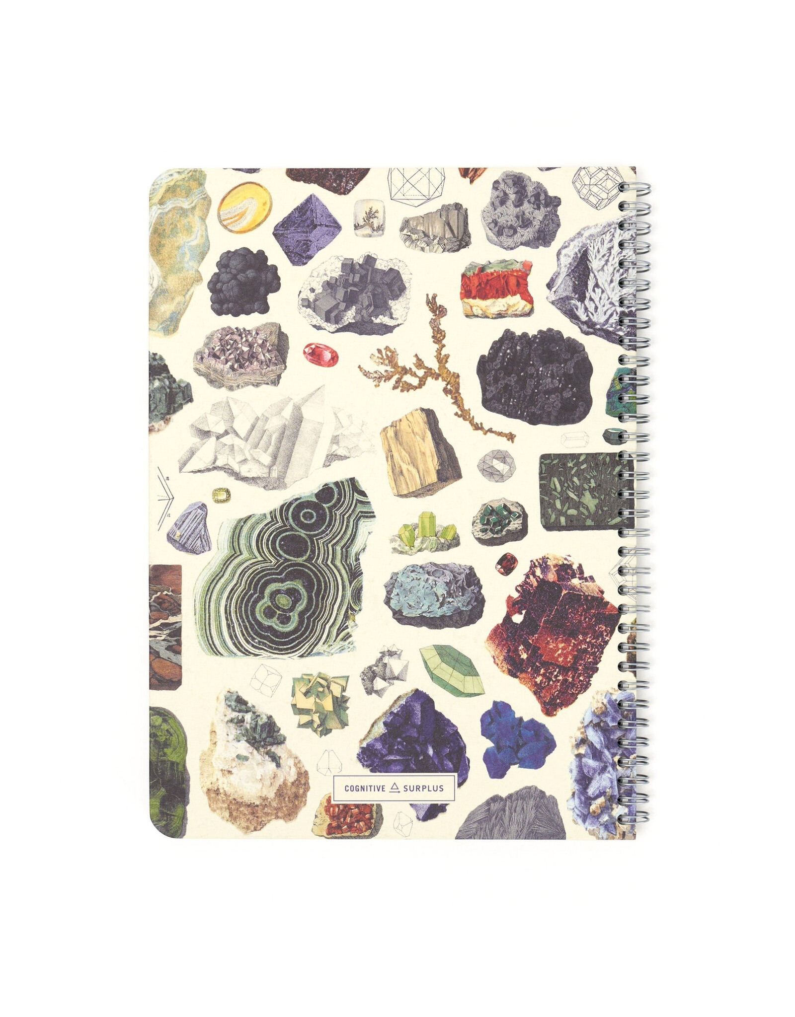 Cognitive Surplus Gems & Minerals Ruled A5 Spiral Notebook