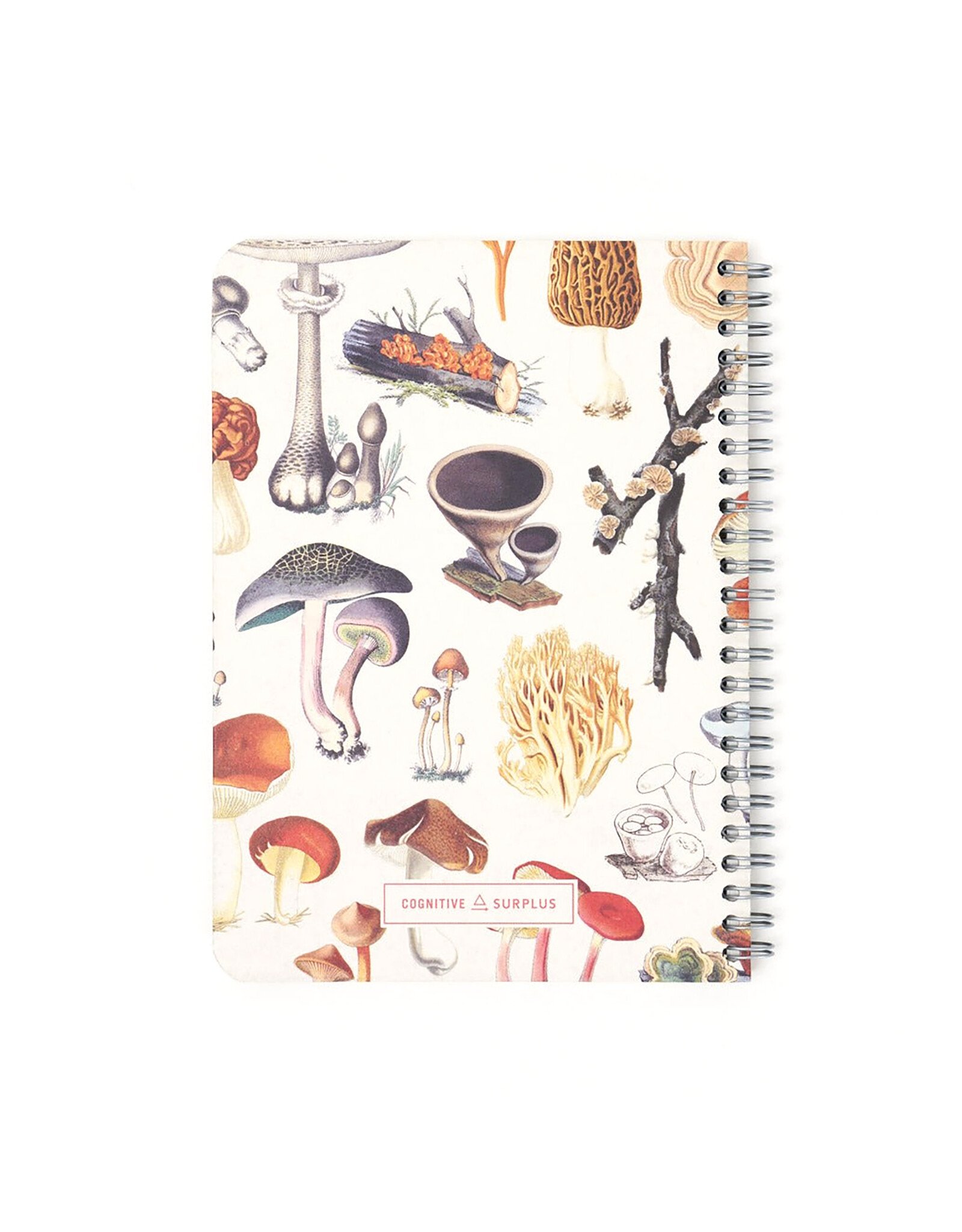 Cognitive Surplus Mushrooms Ruled A5 Spiral Notebook