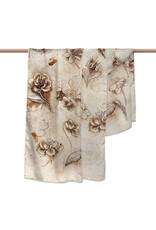 RainCaper Da Vinci Flower Study Fine Art Silk Blend Shawl